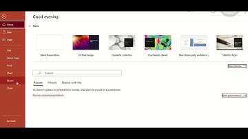How to export PowerPoint presentation to video