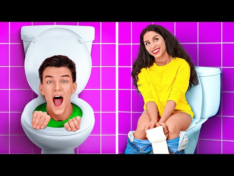 EPIC TOILET & BATHROOM HACKS || Funny Situations! Cool Tricks You Need To Know by 123GO!