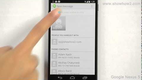 Google Nexus 5 - Sending Message