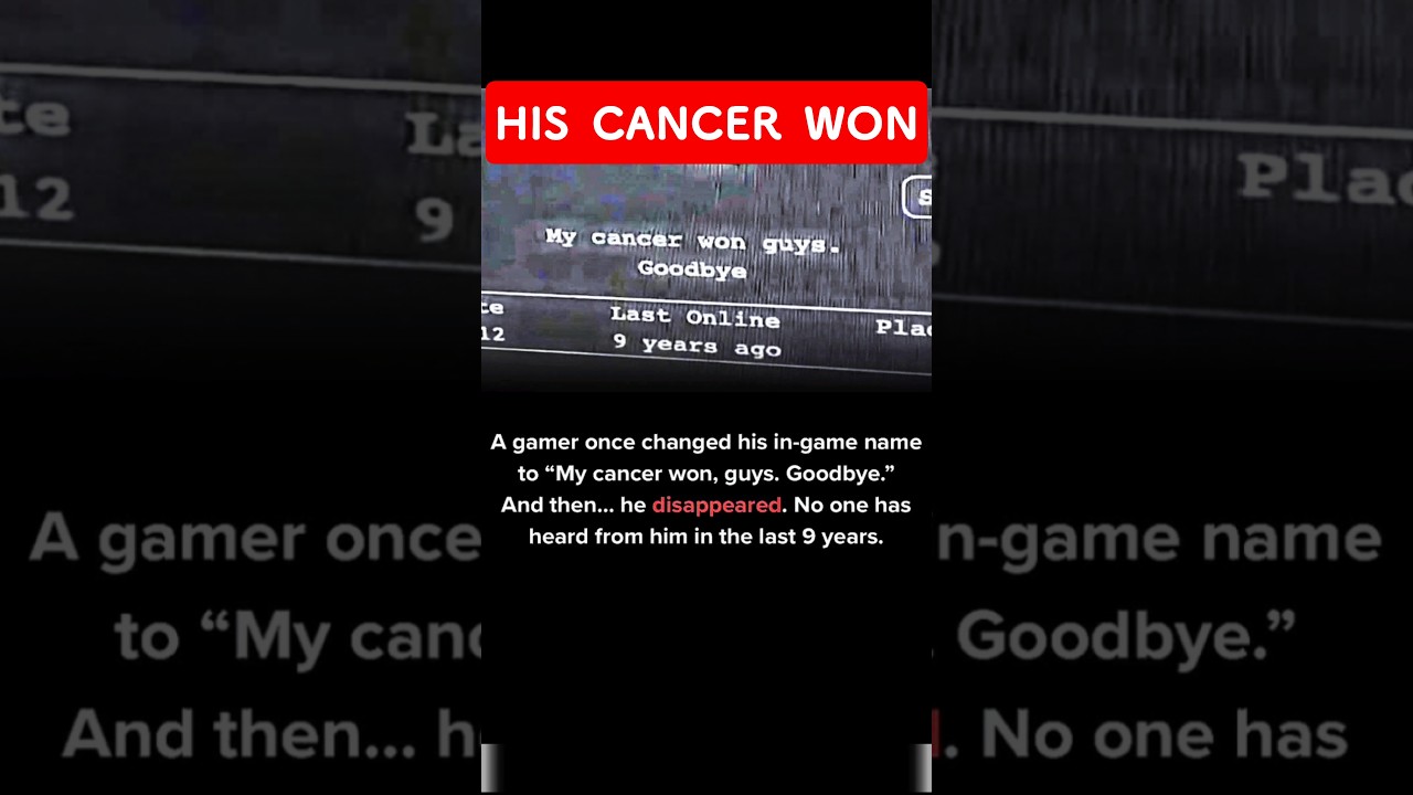 My cancer won guys, goodbye. 