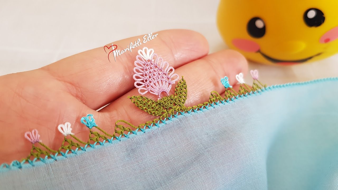 Yaprak ve Çiçeği Eşsiz Uyumlu İğne Oyası Modelinin Yapılışı | 926. Model