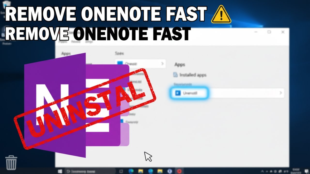 Uninstall Onenote Gif How to Uninstall OneNote on Windows | Quick & Easy Tutorial - YouTube