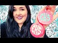 How to Make a Monogram Freshie / Cutting Vinyl Monogram with Cricut / Car Freshener / Car Candle