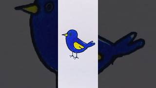 Easy bird drawing #art #shorts