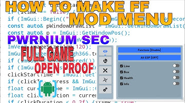 How to make free fire Mod menu || paid src Free।FF & FF Max in AIDE Pro