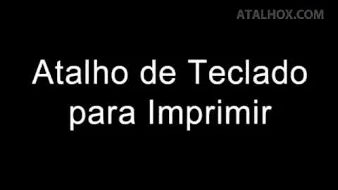 O que eu aperto no teclado para imprimir?