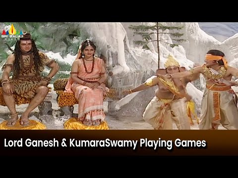 Lord Ganesh and KumaraSwamy Playing Games | Episode 94 | Om Namah Shivaya Telugu Serial - SRIBALAJIMOVIES
