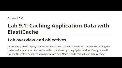 23110229 Trần Anh Huy Lab 9.1: Caching Application Data with ElastiCache | CloudComputing AWS