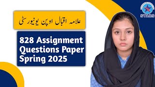 828 Assignment Question Paper  | Allama Iqbal Open University Spring semester 2025
