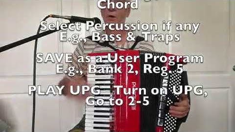 Sets & User Programs Explained, Roland & Bugari V-Accordions, Richard Noel