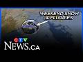 Sunshine gives way to snow and flurries this weekend