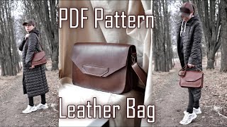 Making DIY Leather Bag. PDF Pattern / Сделать сумку из кожи своими руками. Выкройка.