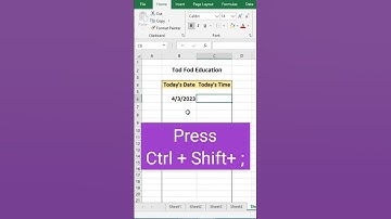 Current Date & Time Trick in #excel #msexcel #shorts #computer #education #tricks