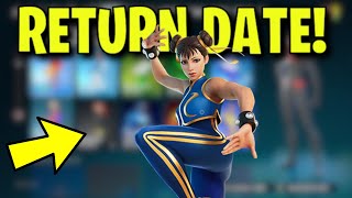 CHUN LI SKIN RETURN DATE in FORTNITE ITEM SHOP! (Street Fighter Bundle Returning Season 2)