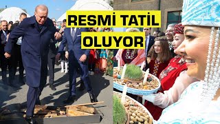 Erdoğan Nevruz Ateşini Yaktı Üstünden Atladı 21 Mart Resmi Tatil Olacak