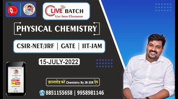 PHYSICAL CHEMISTRY|| LIVE BATCH || CSIR NET ||GATE ||IIT JAM||ALL CHEMISTRY EXAM||FREE REGISTRARTION