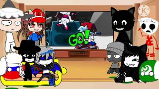 Fnf Characters Reacting To Flutrite And Tsukareta Ft