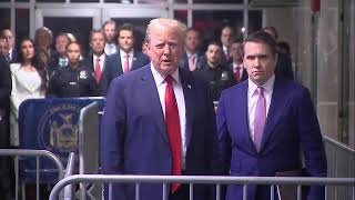 Trump arrives at court as defense prepares to crossexamine star witness Michael Cohen