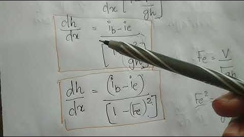 FM 2 - MODULE 5 - DYNAMIC EQUATION OF GRADUALLY VARIED FLOW (derivation) PART 2