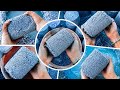 Fresh Sky Blue Gritty Stone Clay Pot Crumbling | Dry to Water Pool to Damp ASMR 💦
