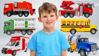 Children learn the sounds and names of vehicles
