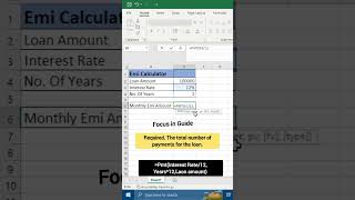 How to calculate EMI in Excel? || Pmt |Ppmt | Pmt function in excel  #viral #excel #soths   #mexcel
