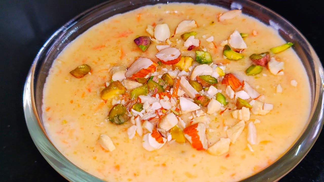 kheer ya payasam gajrela recipe healthy recipe with carrots rice and milk gajar ki kheer