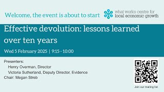 Effective devolution: lessons learned over ten years