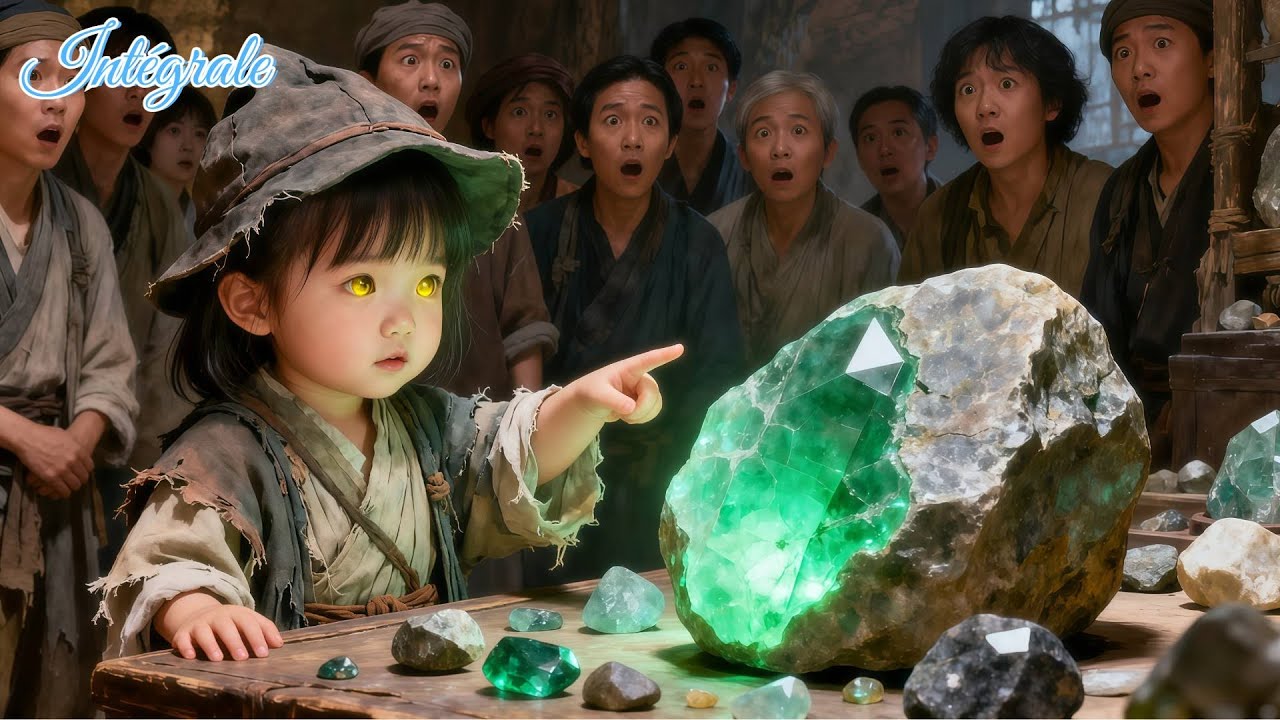 Fille magique choisit pierre 