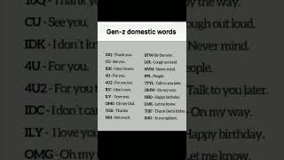Gen-Z Words You Must Know Most Used Internet Slang & Abbreviations Text Shortcuts Explained