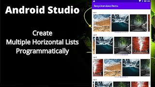 How to Create Multiple Horizontal Lists Programmatically | Android Studio
