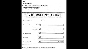 Listening A2, KET 3, Test 2, Part 5