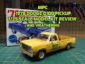 MPC 1978 Dodge D100 Pickup 1/25 Scale Model Kit Review Build MPC901