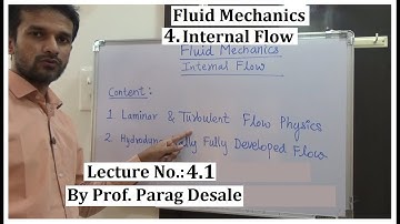 FM Lecture 4.1 Laminar & Turbulent Flow and Entry Length by Prof Parag Desale (Unit 4 Internal Flow)
