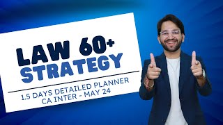 Law 1.5 day detailed planner | Exemption Strategy | CA Inter