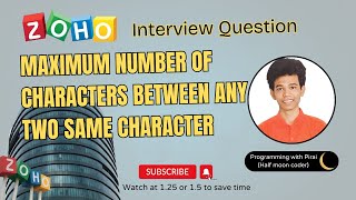 Maximum number of characters between any two same character | GFG | Approach + Code with explanation