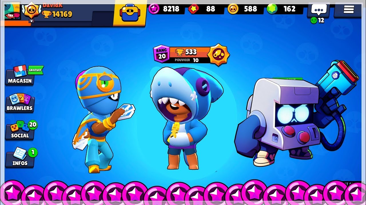 Dashboard Video Davidk Brawl Stars Nouveau Brawler 8 Bit Nouveau Skin Leon Et Stars Power Wizdeo Analytics - brawl stars pack opening corbac