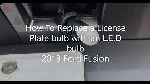 License Plate Bulb Replacement With an L E D
