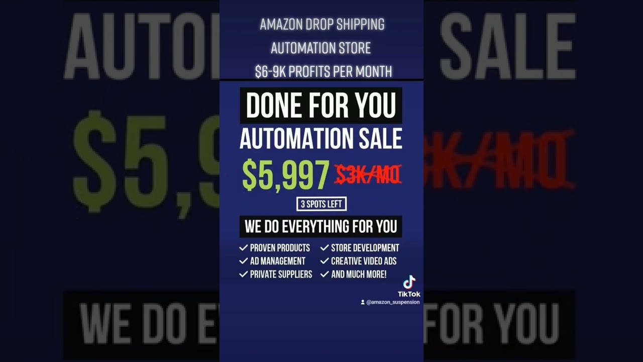 Amazon Drop Shipping Automation Store!