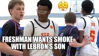 FRESHMAN WANTS SMOKE WITH LEBRON’S SON!