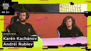 ENTREVISTA a Andréi Rublev y Karén Kachánov en el MUTUA MADRID OPEN 2023