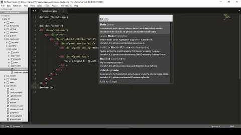 Sublime Text 3 - Best Packages #6 | Laravel Blade Package