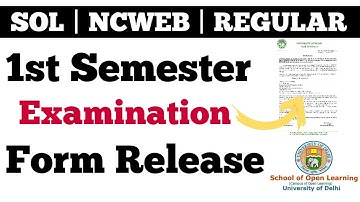 DU First Semester Examination Form Fill 2023 | Regular & Ncweb