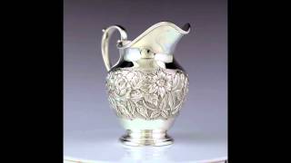 Fab Kirk Repousse Floral Sterling Silver Creamer / Small Pitcher 51999 Creamer