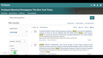 ProQuest Historical Newspapers New York Time Basic Search