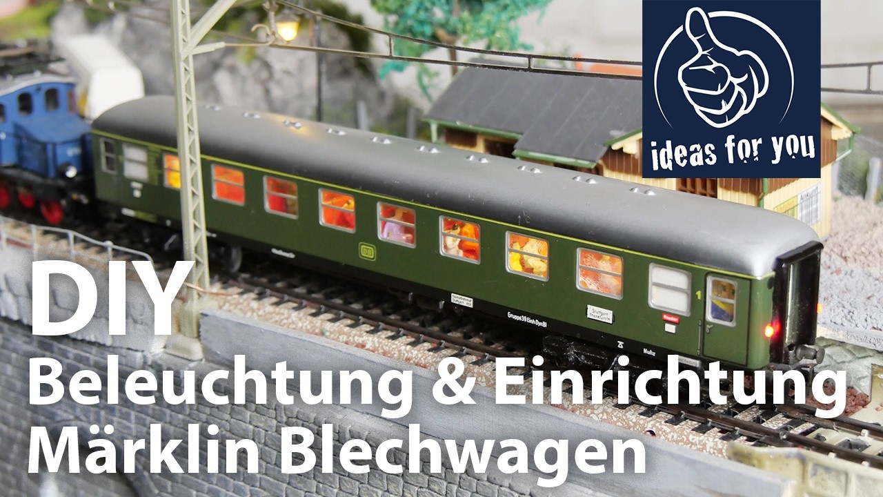 LED-Beleuchtung und Inneneinrichtung für alte Märklin Personenwagen 4022 und 4023 selbst einbauen