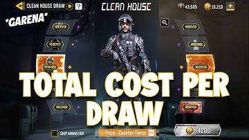 TOTAL COD POINTS SPENT in CLEAN HOUSE DRAW | LEGENDARY PRICE - COUNTER TERROR & J358 HEAVY HANDED!!!