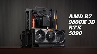 This Open Case PC with AMD R7 9800X 3D & RTX 5090 Will BLOW YOUR MIND!