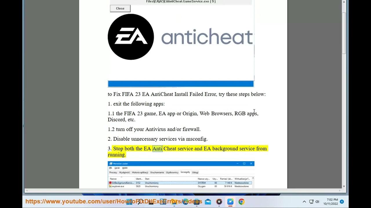 Возникла ошибка при работе службы ea. Античит фифа 23. fifa 23 ошибка anticheat. античит. anticheat error.