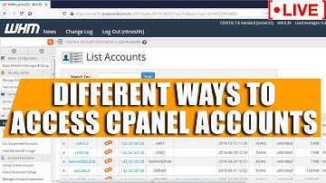 [🔴LIVE] What are the different ways to access cPanel accounts in WHM?